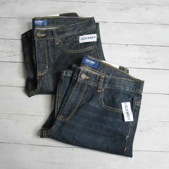 Old Navy Boy's Denim Blue Jeans Size 12 Husky Lot - Picture 1 of 5